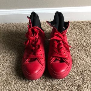 Red Levi’s sneakers